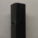 CKE T-Drilled Corner Post Cable Railing, Three Sides T-Drilled 36" Cable Railing Corner Post (Post 35"x2"x2") with Cable Grommets, 90 Black Finish Stainless Steel Corner Post for Indoor Outdoor, CP02