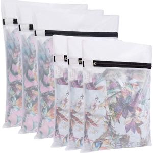 BAGAIL Laundry Bags Mesh Wash Bag for Intimates Lingerie and Delicates, 6Pcs(3L, 3M)