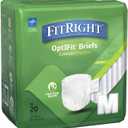 FitRight Extra+ Adult Diapers, Disposable Incontinence Briefs, LeakProof Diaper, Absorbent Briefs For Men and Women, Maximum Protection, Medium, 32 – 44 in, 20 briefs per bag