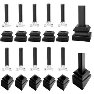 Adjustable Angle Connectors with Shoes for 1/2'' Square Balusters,Baluster Swivel Connectors with Screws (50 Connectors & 25 Flat Shoes & 25 Slant Shoes)