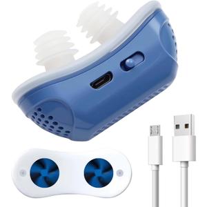 Mini Anti Snoring Devices for Snoring, Effective Anti Snoring Device, Peaceful Sleep Snore Solution - Suitable for All Nose Shapes and Both Men and Women (2 Replaceable Silicone Tips)