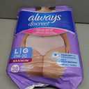 Always Discreet Adult Diapers for Women, Incontinence Underwear, Postpartum Essentials, Disposable Briefs, Max Absorbency, Bladder Leak Protection, Large 38 ct