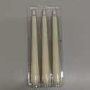 Homemory 3 Pcs Waxy Flameless Taper Candles with Remote, Flickering Battery Operated Classic Tall Candles for Home, Wedding, Party, Ivory, 9.6 inches