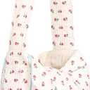 Floral Pet Carrier Sling, Breathable Cotton Dog Purse Carrier, Hand-Free Travel Puppy Purse for Small Dog 10-20 lbs, Cat Sling Chest, Per Mom Dad Gifts(White, Large)