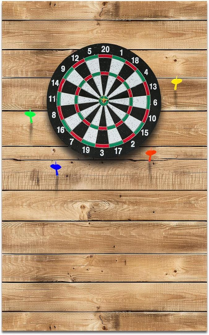 Felt Wood Grain Dart Board Wall Protectors Square Dart Board Backing Tiles Dartboard Backboard Cork Backboard Alternative (36 x 24 x 0.5 Inch)