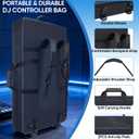 DJ Controller Case with Wheels Compatible with XDJ-AZ, Rolling DJ Travel Gig Bag with 10MM Soft Padded & Multi-pocket for DJ Controller & Accessories (with Wheels), 36.2 x 21.3 x 5.9 inches