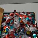 5FT Pop Up Christmas Tinsel Tree with 8 Rmote Lights Modes - Collapsible Colorful Sequin Artificial Christmas Pencil Trees Decorations for Home Apartment Party Fireplace Indoor Outdoor