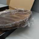 Lazy Susan Turntable Organizer for Table Top, 16 Round Wooden Lazy Susan for Cabinet Kitchen Countertop Pantry Dining Coffee Table for Condiments Spices, Rustic Bathroom Vanity Tray for Soap Candle