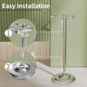 Toilet Paper Holder Stand, Brushed Nickel Toilet Paper Holder Free Standing,Post Pivoting Design & Stable Weighted Base SUS304 Stainless Steel for Bathroom