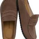 EVELLYHOOTD Lofel| Suede Clogs Slip-On Mules Wide Fit for Women Men, 41