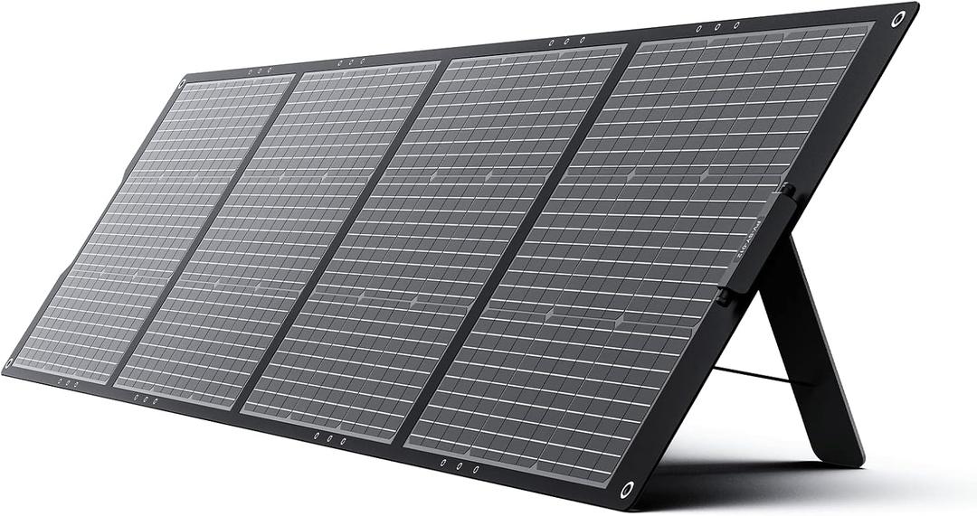 GROWATT 200W Portable Solar Panel for Power Station, 24V Foldable Solar Charger with Adjustable Kickstands, Universal Connector, Water & Dustproof for Outdoor Camping RV Off Grid System