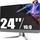 Magnetic 24 Inch Monitor Privacy Screen Filter for Frameless Computer 16:9 Aspect Ratio, Reversible Eye Protection Anti Blue Light Glare Shield, Removable Anti Spy Blackout Desktop Protector