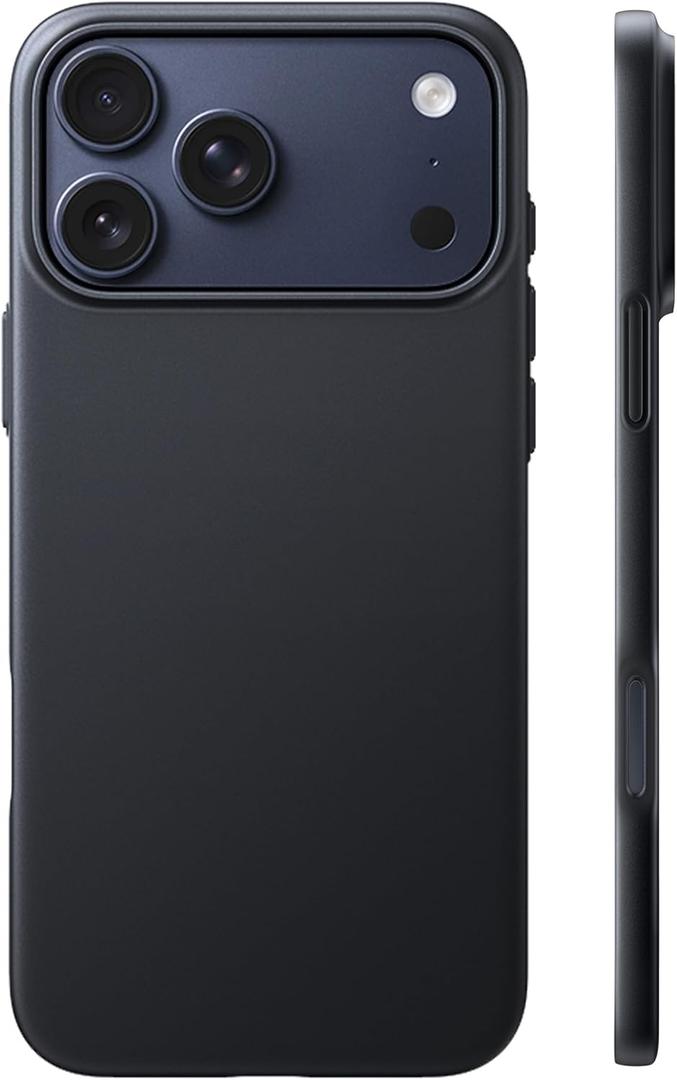 TORRAS for iPhone 17 Pro Case, Slim Fit, Ultra Thin Lightweight Minimal Design, Secure Grip & Silky Touch, Anti-Scratch Hard PC Cover for iPhone 17 Pro Phone Case 6.3in, OriginFit, Black