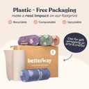 Betterway Bamboo Natural Brown Paper Towels - 8 Rolls, 2 Ply, 110 sheets - Plastic Free, PFAS Free, Disposable Kitchen Paper Towels - Select Size, Tree Free, Compostable, Strong & Absorbent