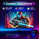 24 Inch Curved 180Hz Gaming Monitor, 1800R Curved Gaming Monitor, 1ms MPRT, FHD(19201080P), Freesync, HDMI2.0,DP1.4, VESA Mountable(HDMI Cable Incl.)