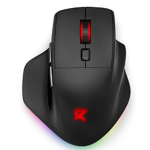 Redragon Large Wireless Gaming Mouse for Big Hands, TriModes 2.4G/Bluetooth/Wired Rechargeable Ergo RGB Mouse with 2 Side Buttons, 6 Backlit Modes, Programmable Macro Gamer Mouse