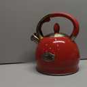 3Quart Whistling Tea Kettle Classic Teapot Stainless Steel Teakettle with Cool Grip for Stovetop (Red)