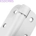 3.5" Self-Closing Stainless Steel Hinges,3-1/2 inch x 3 1/2 Inch Heavy Duty Spring Loaded Automatic Adjustable to Close Door Hinges Hardware with 5/8" Round Corner (Silver-2 Pack)