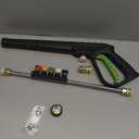 Pressure Washer Gun 3600 PSI with Extension Wand, Nozzle Holder & 5 Spray Tips, M22-14mm Fitting, Replacement for Ryobi, Karcher, Honda, Greenworks, Briggs & Stratton, Gas Power Washer