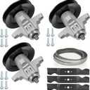 54" Deck Rebuild Kit Fit for Cub Cadet SLTX 1054 SLT 1554, with 3 Spindles for 618-04126 918-04126 918-04125, 3 Blades 742-0677 942-0677, 1 Belt 754-0642 954-0642 112-0933