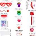 Winlyn 112 Pcs Valentine's Day Stationery Toy Assortment Set Valentine Goodie Bags Stuffers Valentine Rewards Prizes Bulk for Kids Students Valentine Party Favors Treats School Classroom Gift Exchange