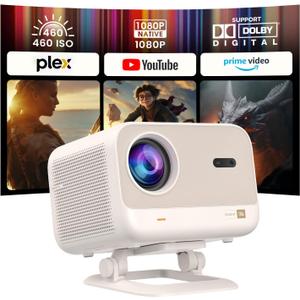 [Built in Netflix App/Sound by JBL] Yaber L2 Plus Projector with WiFi and Bluetooth, Native 1080P Projector 4K Support, Auto Focus/Keystone Correction, Portable Proyector for Home & Outdoor