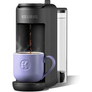 Keurig K-Mini Mate Plus Single-Serve K-Cup Pod Coffee Maker, Compact, 3 Cup Sizes, Brew Over Ice and Strong Button Features, 50 oz Removable Reservoir, Matte Black (Small)