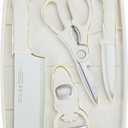 5 in 1 Mini Knife and Cutting Board Set, Small Camping Cutting Board Cutting Board Scissors, Dorm Kitchen Essentials Travel Knife Set (Beige)