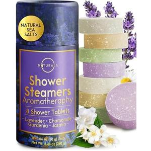 Shower Steamers Aromatherapy - Birthday Gifts for Women and Men - Shower Bombs Aromatherapy, Spa Day Essentials, Relaxation Spa Gifts - Self Care Galentines Gifts (Lavender 7 Count)
