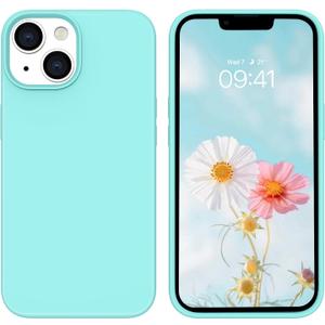 BENTOBEN Compatible with iPhone 14 Case, Soft Silicone Gel Rubber Bumper Microfiber Lining Hard Back Shockproof Protective Phone Cover for iPhone 14 6.1", Turquoise