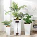 LUTTY 2Set Wooden Adjustable Plant Risers for Inside Pot,7.9-13.8 inches Tall Tapered Plant Riser Fill Bottom of Tall Flower Pots and Large Plants Containers, Rise Filler Riser of Flower Pots