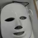 LED Face Mask Light Therapy, Red Light Therapy Mask with 7 Colors, 850nm Infrared & Red Light Therapy for Face, Portable Anti-Aging Skin Rejuvenation Tool with Timer for Home Use (White)