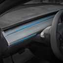 KKTR-CAR Dashboard Cover Wrap and Front Door Inner Armrest Panel Cover Trim Compatible with Tesla Model 3 2021-2023 Model y 2020-2025,NOT for Performance (Matte Carbon Fiber Pattern, 4pcs)