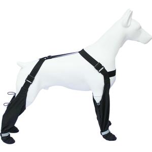 Dog Suspender Booties, Paw Boot Leggings Anti-Slip, Pet Snow Pants with Attached Boots Waterproof, Adjustable Suspender Shoes for Dogs Winter Snow Rain Hiking Paws Protector M