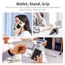 AUROX for Magsafe Phone Grip, Magnetic Wallet Stand Compatible with MagSafe Wallet Stand, Expandable Collapsible Comfortable Phone Grip Holder, for iPhone 16 15 14 13 12 Series, Fit 3 Cards, White