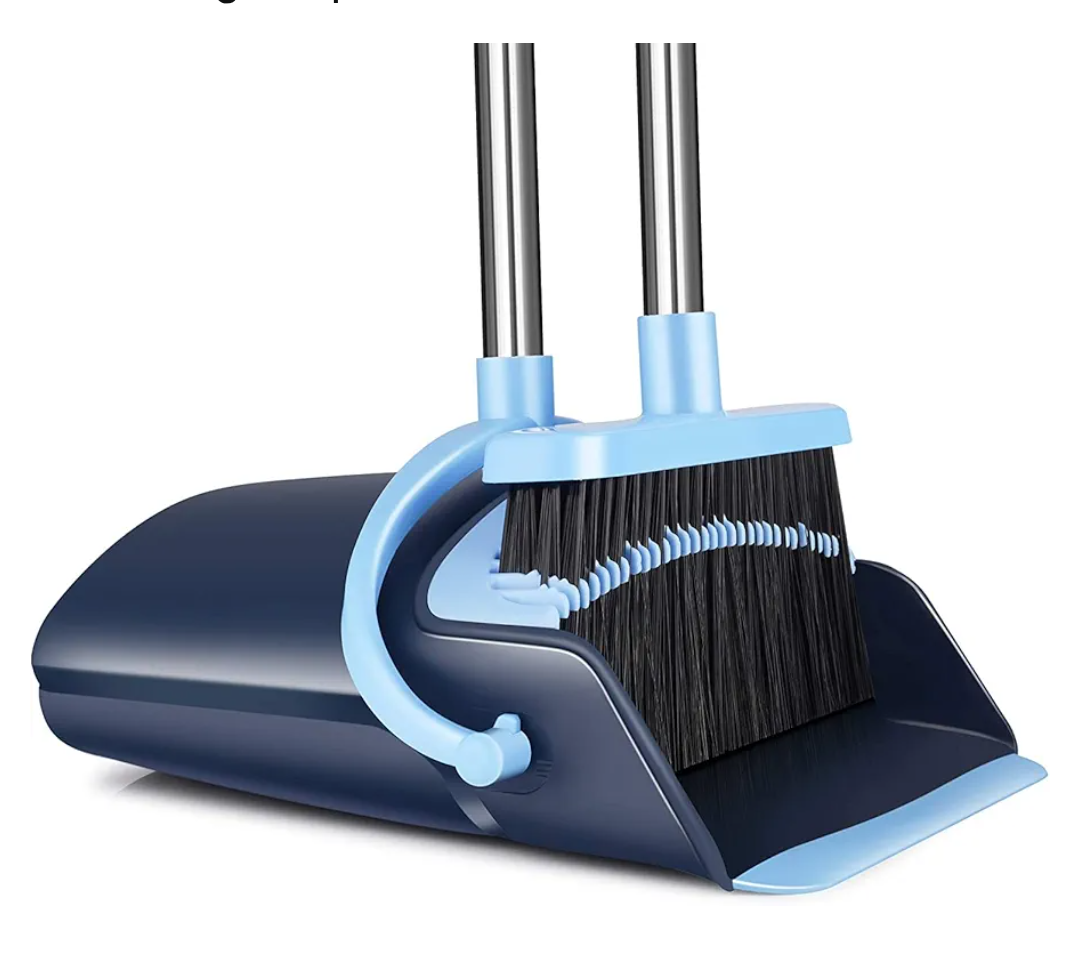 Broom and Dustpan Set for Home 2026 Indoor Outdoor Broom with Dustpan Combo Set Upright Dust Pans with Long Handle Angle Broom for Kids Garden Pet Hair Lobby Wood Floor Kitchen