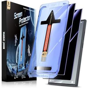 MAGIC JOHN 1 Pack for Samsung Galaxy S24 Ultra Privacy Glass Screen Protector 6.8 inch, 28° Anti-spy Tempered Glass Film, Auto Dust-Elimination Installation, Bubble Free, Case Friendly