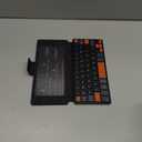 Doohoeek Universal Bluetooth Mini Keyboard, Wireless Compact Keyboard with Orange Navigation Keys & Any-Angle Stand for Android/iOS/Windows, Dual-Device Keypad for Phones/Galaxy Z Fold/iPad mini