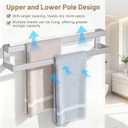 Brushed Nickel Double Towel Bar,Towel Rack for Bathroom Stainless Steel Wall-Mounted Bathroom Hardware Accessories 32 Inch