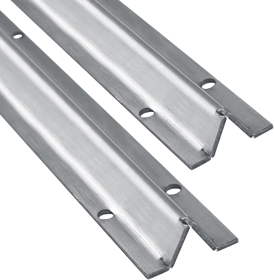 96" in 2 Sections of 48" Sliding Glass Door Track with Pre-Drilled Holes and Screws, Heavy Duty V Bottom Track for Sliding Screen Doors