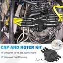 Ignition Distributor Cap and Rotor Kit Compatible with GMC Chevrolet Trucks V6 4.3L Vortec - 1996-2005 Astro Blazer, 1996-2001 Jimmy and more | Replace DR475 DR331 D465 D328A 10452457 10452458