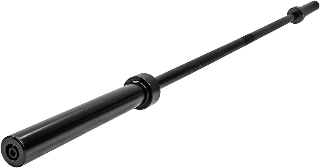 WF Athletic Supply 7 ft 2-inch Olympic Weighted Solid Steel Bar Barbell, for Weightlifting/Bench Press/Deadlift and Power Lifting Strength Training, with Rotating Sleeve, Home Gym