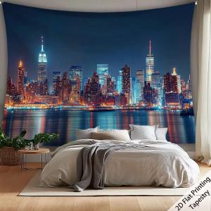 FENDROM City Night Punk Cityspace Tapestry Night Street Architecture Wall Decor City Skyline Wall Hanging Decorations Tapestry for Home Living Room Gaming Room Dorm