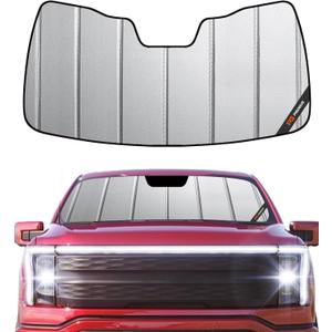 Pigenius Windshield Sunshade for Ford F-150 Lightning 2022-2026 Custom Front Window Shade - Safeguard (Gray)