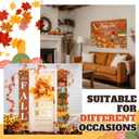 Ctosree 4 Pcs Thanksgiving Porch Banner Sign Happy Fall Y'all Banner Backdrop for Autumn Decoration Home Outdoor Garden Fence Yard Lawn Porch Decor
