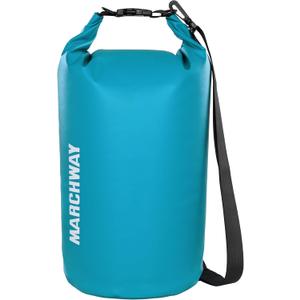 MARCHWAY Floating Waterproof Dry Bag Backpack 5L/10L/20L/30L/40L, Roll Top Sack Keeps Gear Dry for Kayaking, Rafting, Boating, Swimming, Camping, Hiking, Beach, Fishing (Teal)