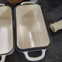 Cast Iron Bread Loaf Pan with Lid, Loaf Pans for Baking Bread 9x5, Enameled Bread Pans for Homemade Bread, Sourdough, Set of 2 (Cream White)