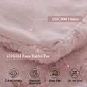 Faux Fur Throw Blanket,60x80 Inch Pink Soft Fluffy Plush Blanket for Bed, Sofa & Bedroom Décor Washable Gifts for Women, Twin