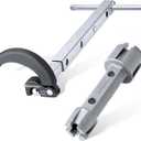 DURATECH Telescoping Basin Wrench, Sink Wrench, Adjustable 3/8'' to 11/4'' Capacity Jaw with 10" to 17" Extendable Handle, for Tight Space