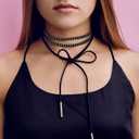 Mandala Crafts 20 Yards Red Studded Faux Suede Cords Leather Trims - Flat Vegan Leather Lace Strips String with Silver Color Rivets for Jewelry Making, Crafts, Bracelets, and Decorations